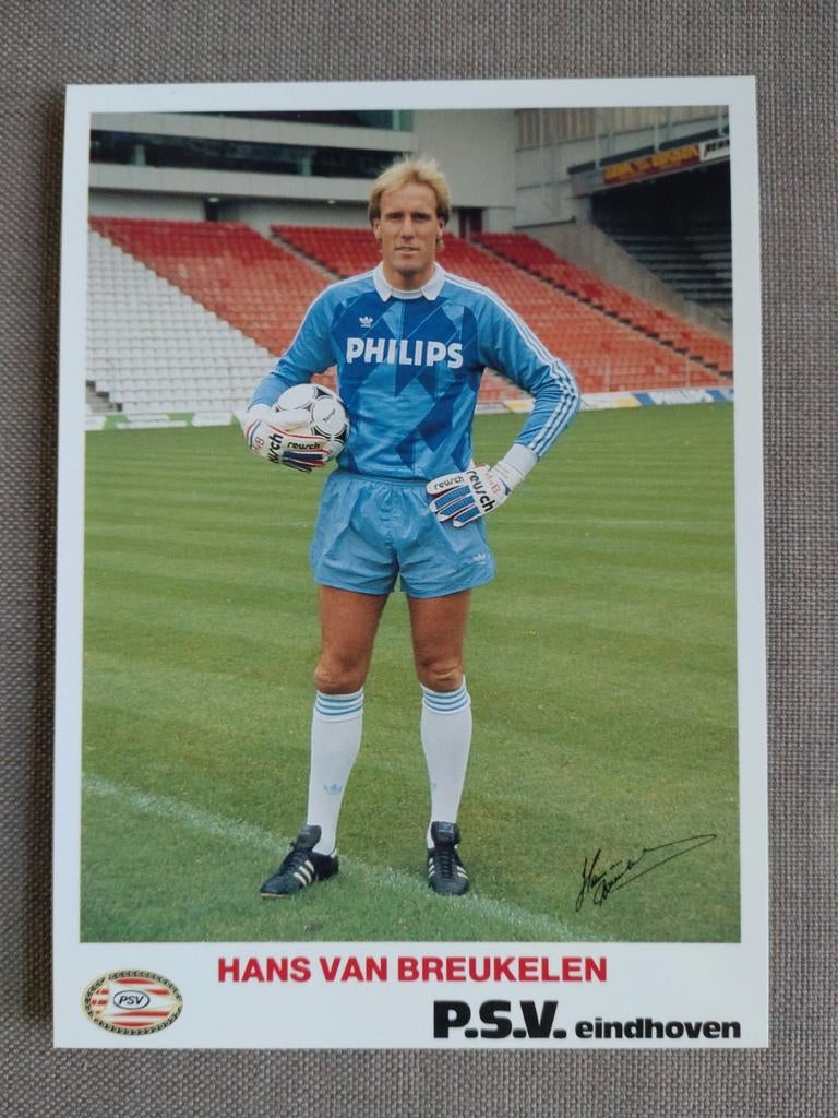 Hans van Breukelen PSV Eindhoven kaart, Verzenden, Zo goed als nieuw, PSV, Spelerskaart