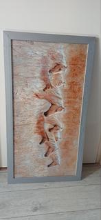 Grote lijst met Paarden erin 109x58cm, Ophalen, Hout, Minder dan 50 cm