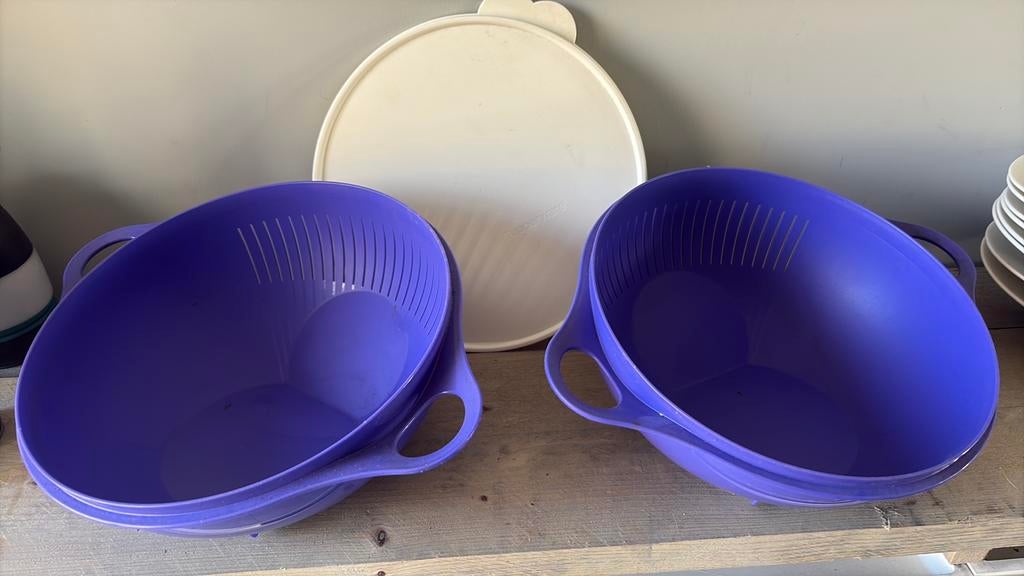 Schalen met vergiet, Huis en Inrichting, Keuken | Tupperware, Ophalen, Zo goed als nieuw, Schaal