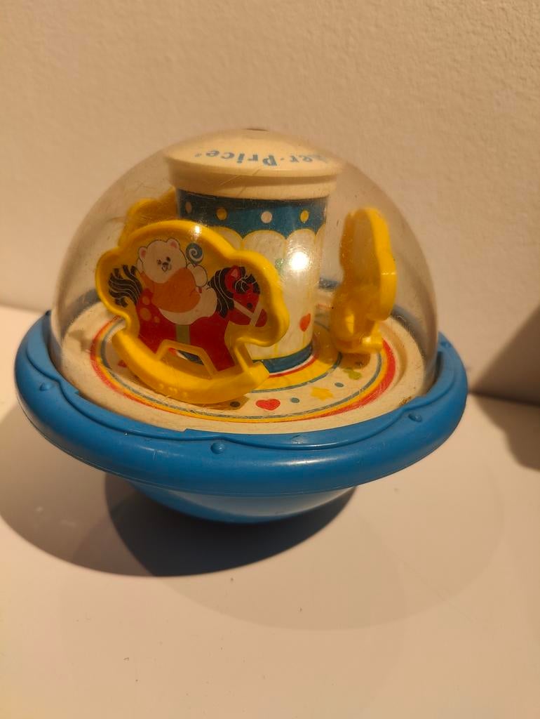 Vintage Fisher-Price draaitol met geluid, Ophalen of Verzenden, Gebruikt, Overige typen, Met geluid