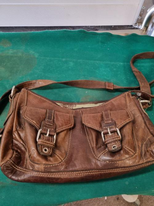 schoudertas bruin leer spikes en sparrow vintage, Ophalen of Verzenden, 'T Olde Gre-j, Info@toldegrej.nl, Endepoelstraat 20f Didam