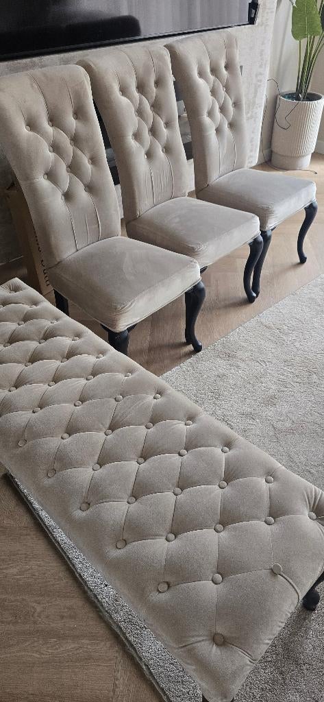 Stoelen met poef, Ophalen, Gebruikt, Overige kleuren, Drie