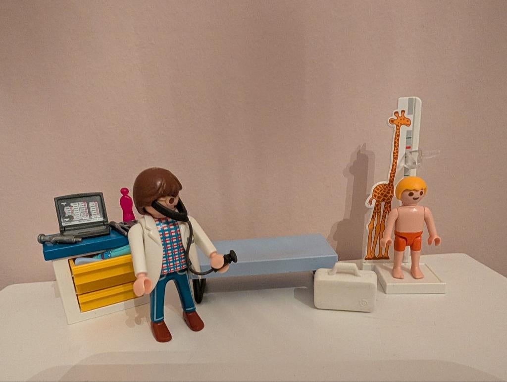 Playmobil arts, ziekenhuis, groeimeter, patiënt, Ophalen of Verzenden, Zo goed als nieuw, Complete set