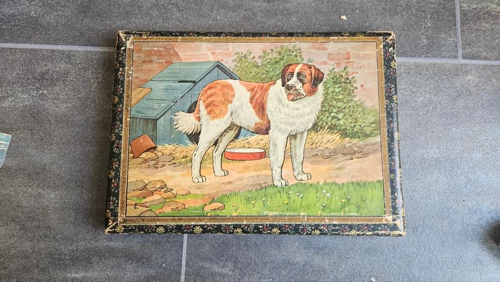 Vintage houten blokkenpuzzel - niet compleet, Antiek en Kunst, Antiek | Speelgoed, Ophalen of Verzenden