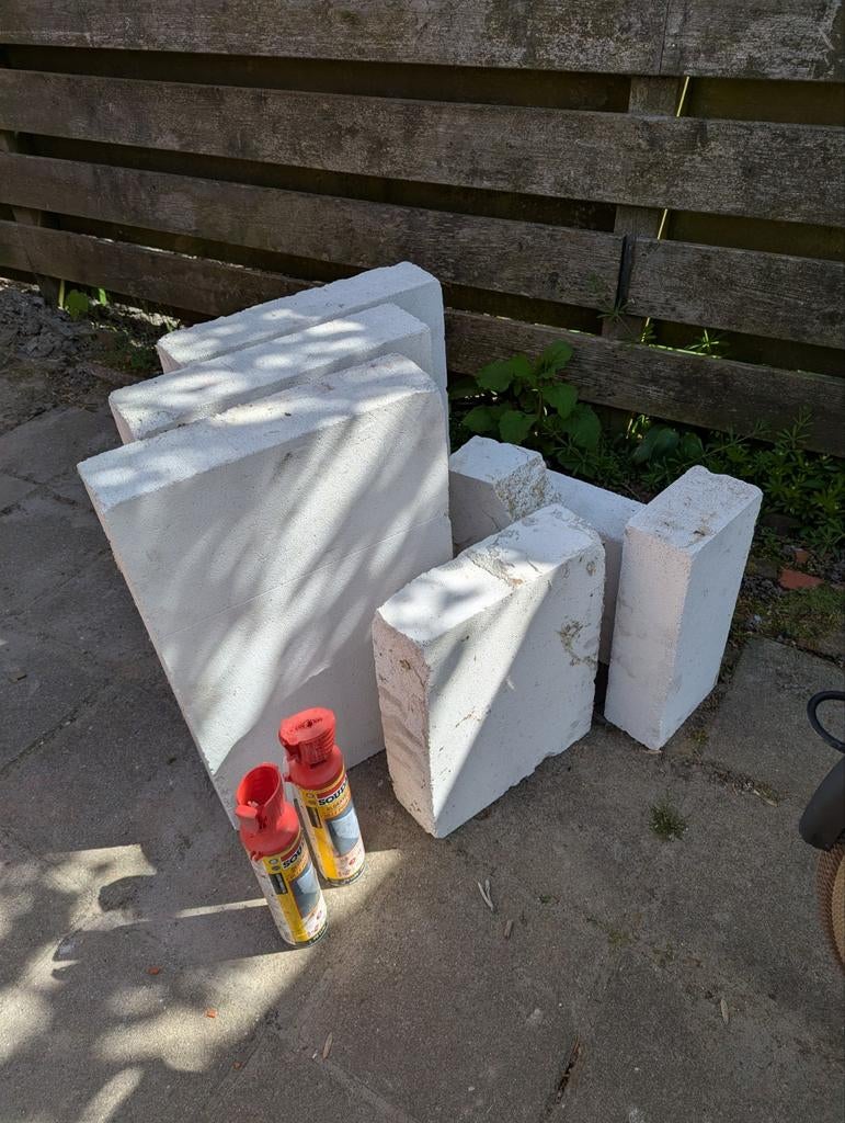 Cellenbeton blokken (Gratis), Doe-het-zelf en Verbouw, Metselstenen, Ophalen