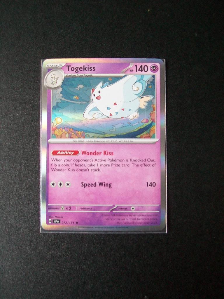 9157. Nieuwe Pokemon Kaart holo rare TOGEKISS HP 140 072/191, Verzenden, Nieuw, Losse kaart, Foil