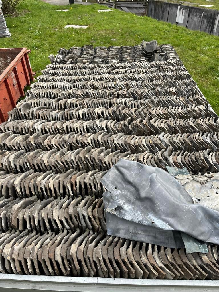 Oud Hollandse dakpannen blauw gesmoord - incl. levering, Ophalen, Gebruikt, Steen of Klei, Blauw