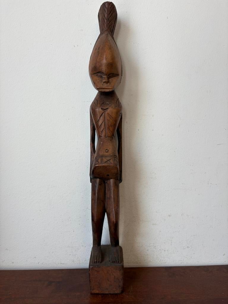 Beeld hout bamana bambara mali nyeleni figuur, Antiek en Kunst, Kunst | Beelden en Houtsnijwerken, Houtsnijwerk, Ophalen of Verzenden