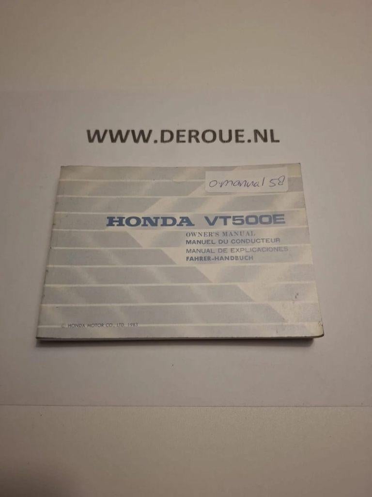 58 0WNERS MANUAL HONDA VT500ED (EFGS)  USED, Ophalen of Verzenden, Honda
