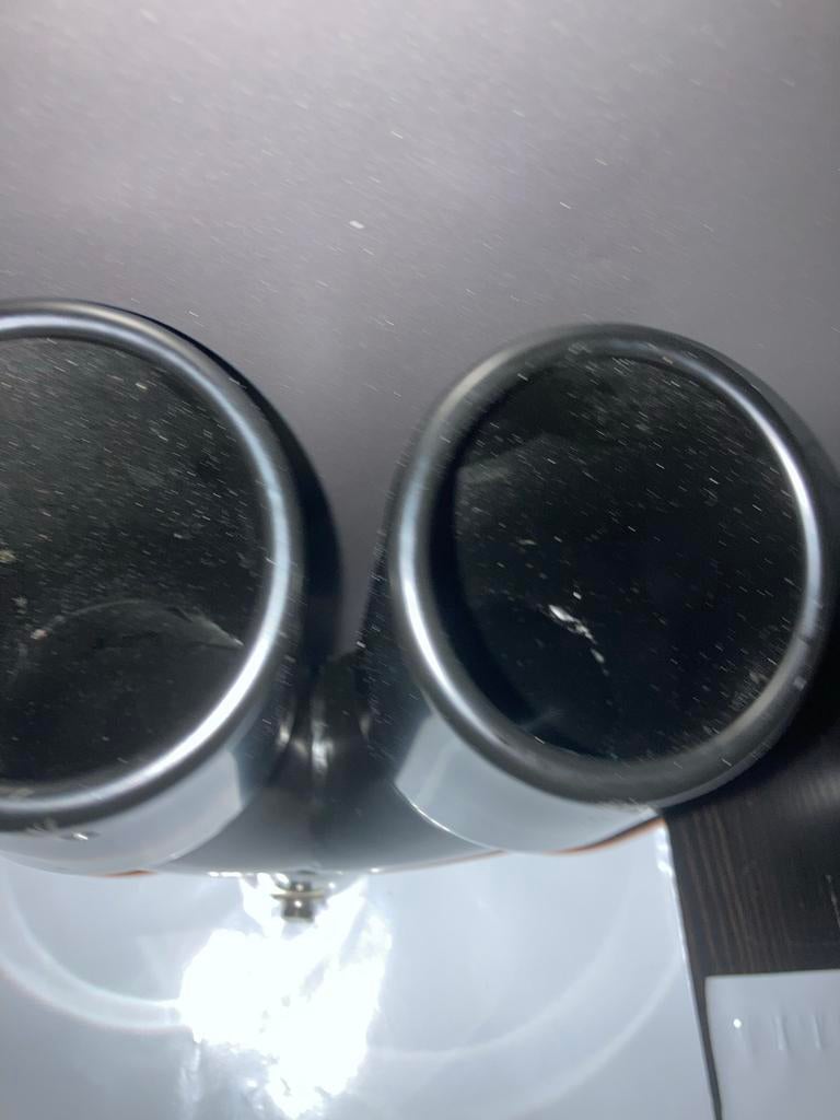 Dubbele uitlaat sierstuk zwart - Universeel, Ophalen of Verzenden, Nieuw, Universele onderdelen