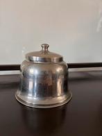 Vintage Verzilverde Tabakspot / Suikerpot - Empire Stijl, Antiek en Kunst, Antiek | Goud en Zilver, Ophalen of Verzenden, Zilver