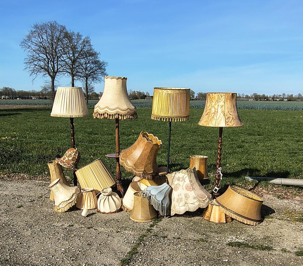 Vintage lampen en lampenkappen, Ophalen, Gebruikt, Overige kleuren, Nb