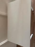 Witte tafel met verstelbare pootjes (100x60 cm), Huis en Inrichting, Kunststof, Gebruikt, 100 tot 150 cm, Rechthoekig