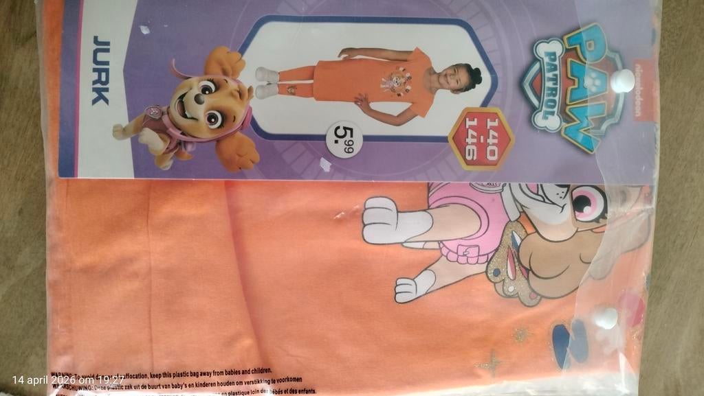 Paw Patrol Skye jurk  maat 140/146, Ophalen of Verzenden, Nieuw, Meisje
