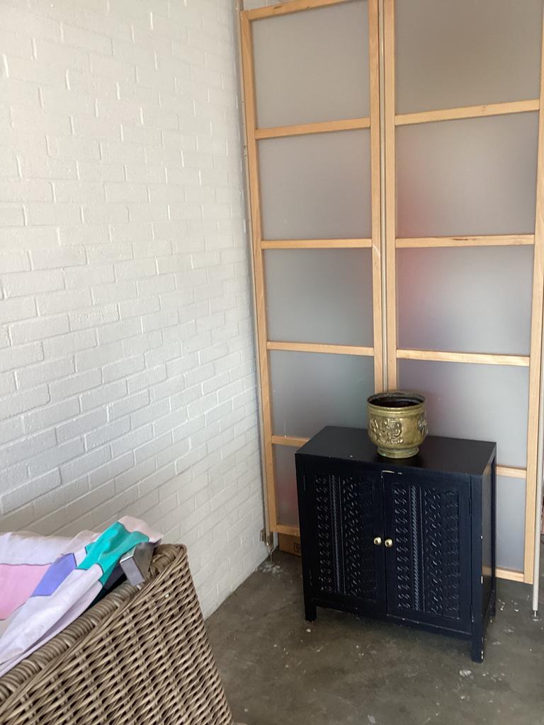 Roomdivider blank kunststofmat glas, Ophalen, Gebruikt