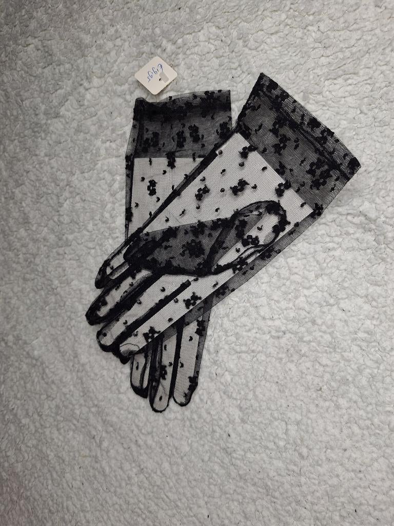 Zwarte kanten handschoenen, Ophalen of Verzenden, Handschoenen