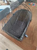 Honden fietsmand met tralies en kussen, Ophalen, Zo goed als nieuw