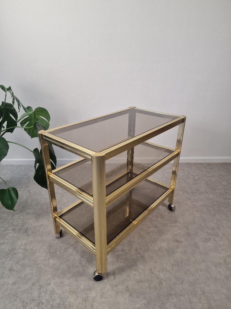 Vintage Hollywood Regency Bar Trolley  - Jaren '70, Ophalen, Gebruikt, Onbekend, Onbekend