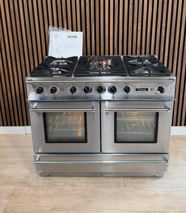 Unieke Luxe Rvs Falcon Fornuis 110cm breed (Gratis bezorgen), Witgoed en Apparatuur, Fornuizen, 5258sh, Ophalen of Verzenden, Zo goed als nieuw