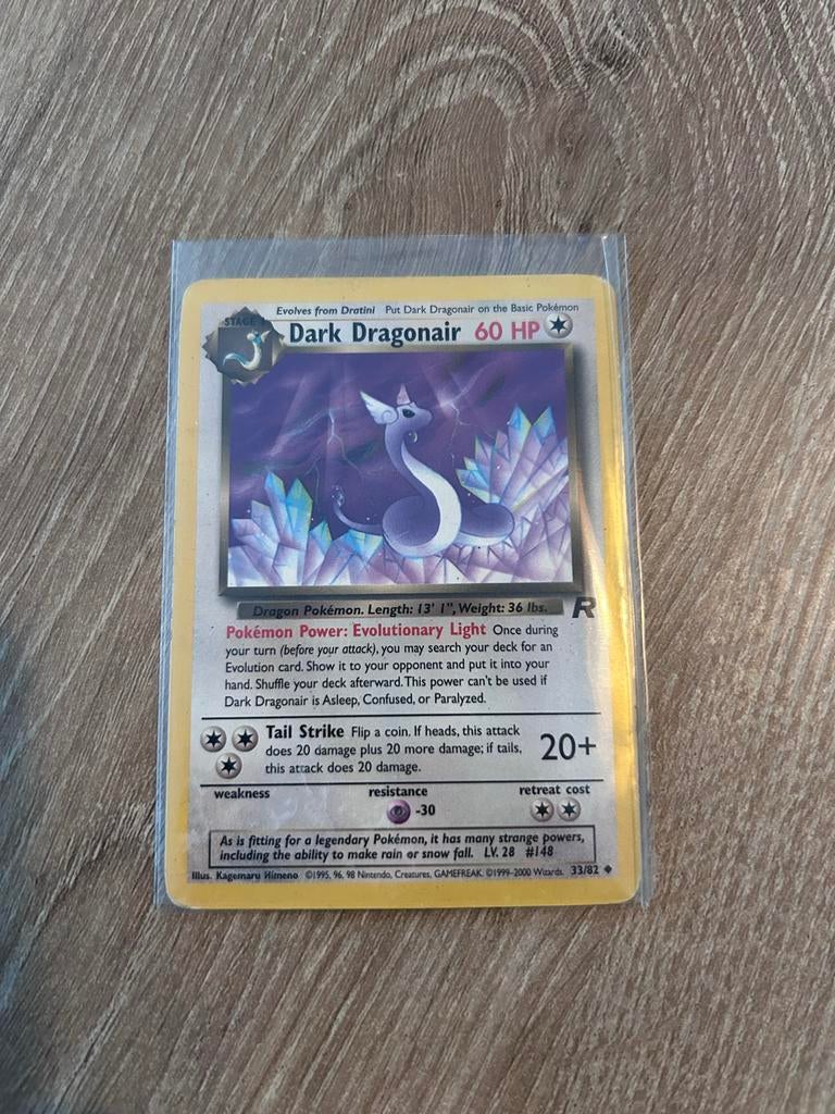 Dark Dragonair Pokémon kaart (33/82) - Team Rocket, Ophalen, Gebruikt, Losse kaart