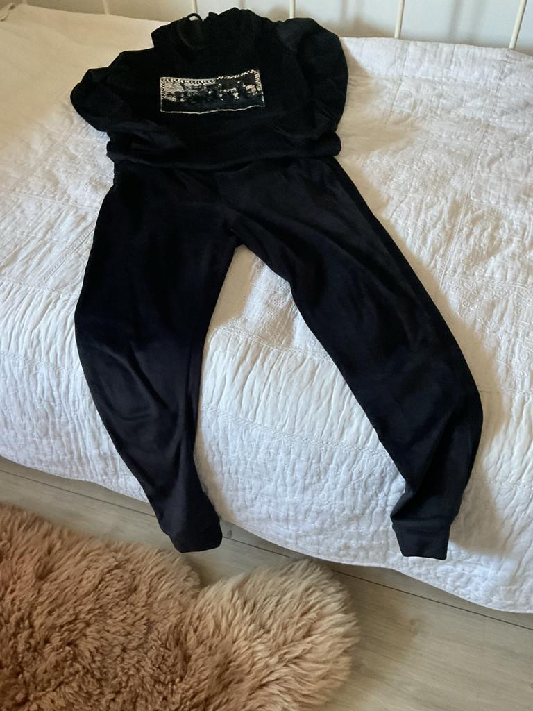 J'ADORE Velours Huispak - Maat S/M, Kleding | Dames, Huispakken, Ophalen of Verzenden, Zo goed als nieuw, Maat 36 (S), Zwart