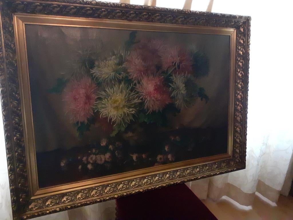 Schilderij stilleven oud rond 1930, Ophalen of Verzenden