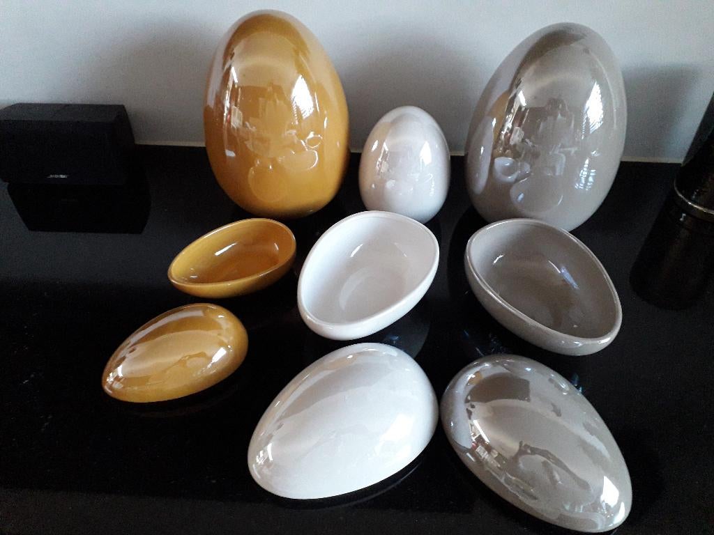 paaseieren 6 stuks in 1 koop, hoogglans, sommige te openen, Ophalen of Verzenden, Nieuw