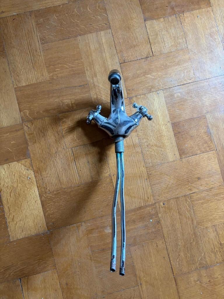 Mooie wastafel kraan kranen 2 stuks, Ophalen of Verzenden, Zo goed als nieuw, Wit