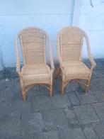 vier rieten stoelen, Ophalen, Gebruikt, Bruin, Riet of Rotan