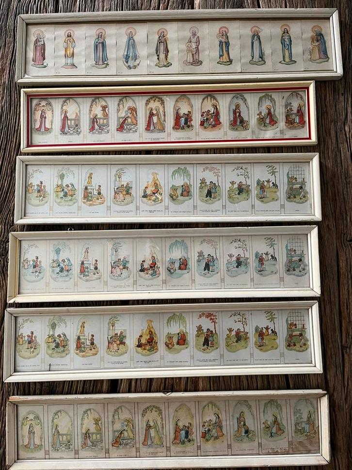 Ingelijste prenten met gebeden, Antiek en Kunst, Antiek | Religie, Ophalen of Verzenden