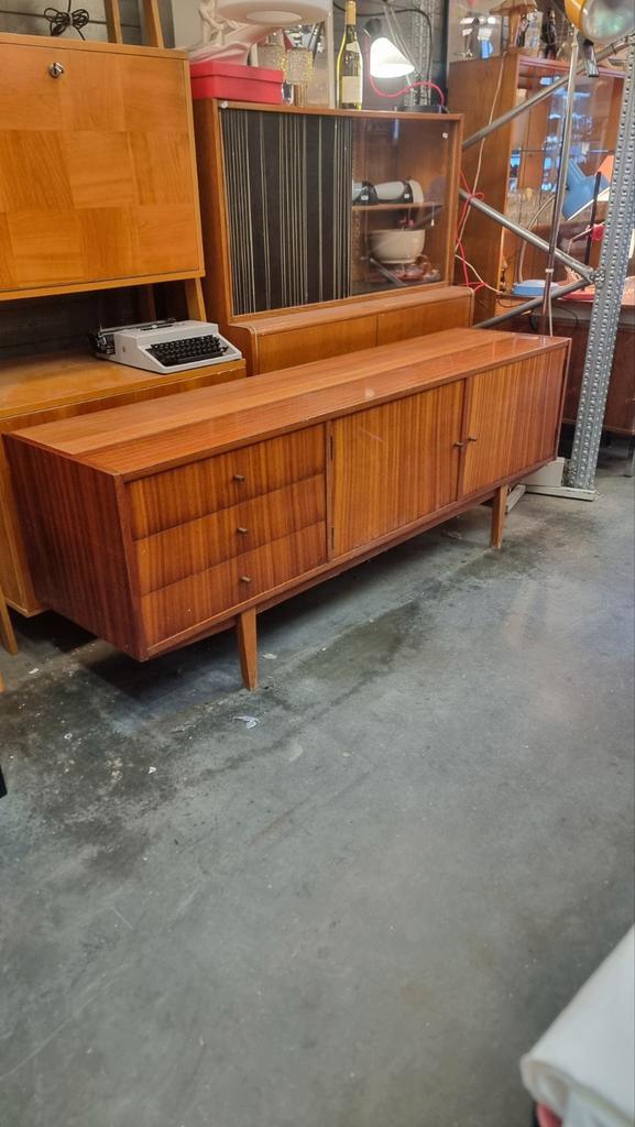 Vintage dressoir met lades jaren 60, Huis en Inrichting, Kasten | Dressoirs, 25 tot 50 cm, Ophalen