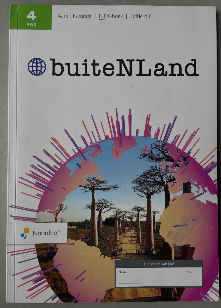 Aardrijkskunde | FLEX-boek | Editie 4.1 buiteNLand 4 VWO, VWO, Ophalen of Verzenden, Noordhoff Uitgevers, Aardrijkskunde