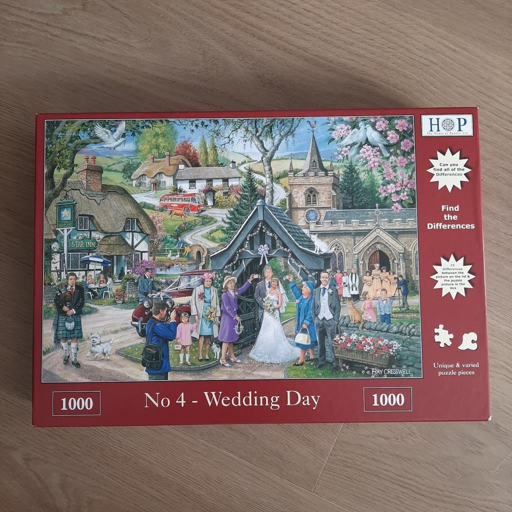 Mooie HOP puzzel van 1000 stuks compleet, Hobby en Vrije tijd, Denksport en Puzzels, Ophalen of Verzenden, 500 t/m 1500 stukjes