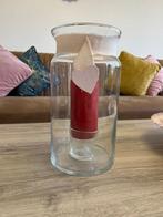 Decoratieve glazen pot, Overige materialen, Ophalen of Verzenden, Zo goed als nieuw, Kaars
