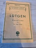 Lütgen Vocalises Vol. 1 - Zangboek Hoge Stem, Verzenden