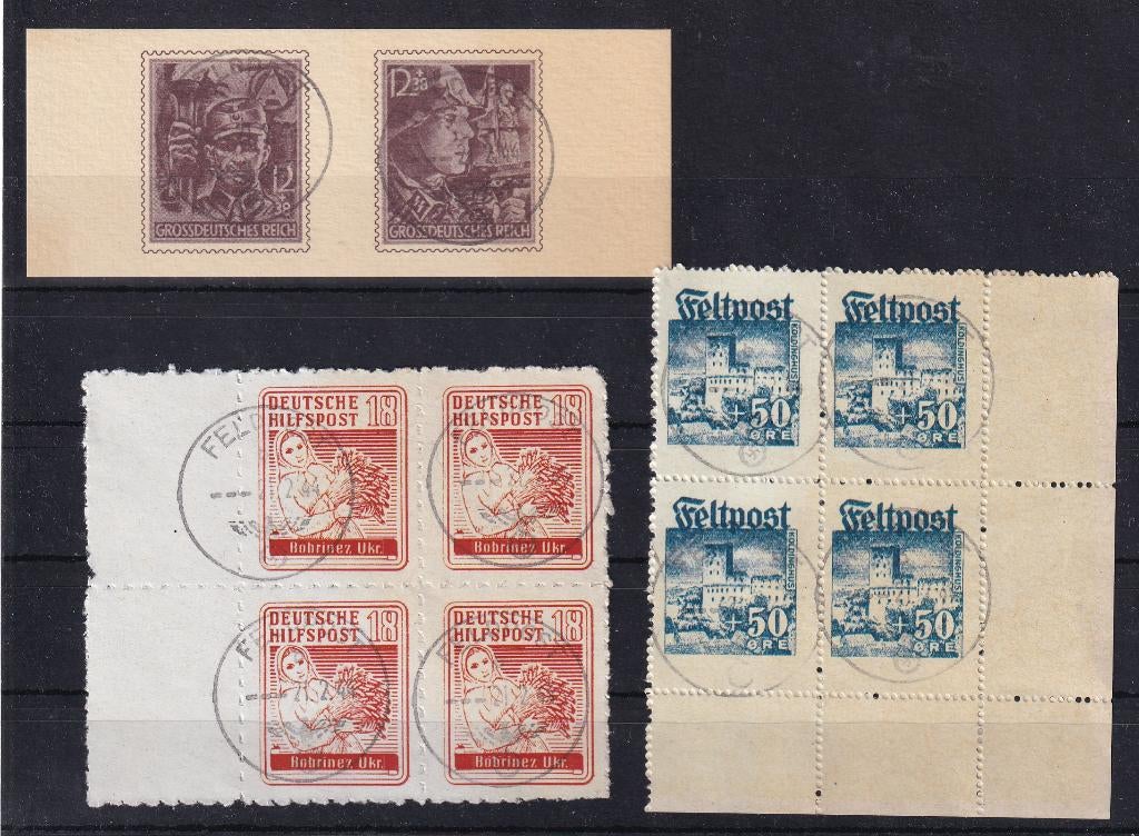 X123A) WO2 diverse Feldpost oa Deens Legioen geen garantie, Verzenden, Duitse Keizerrijk, Gestempeld