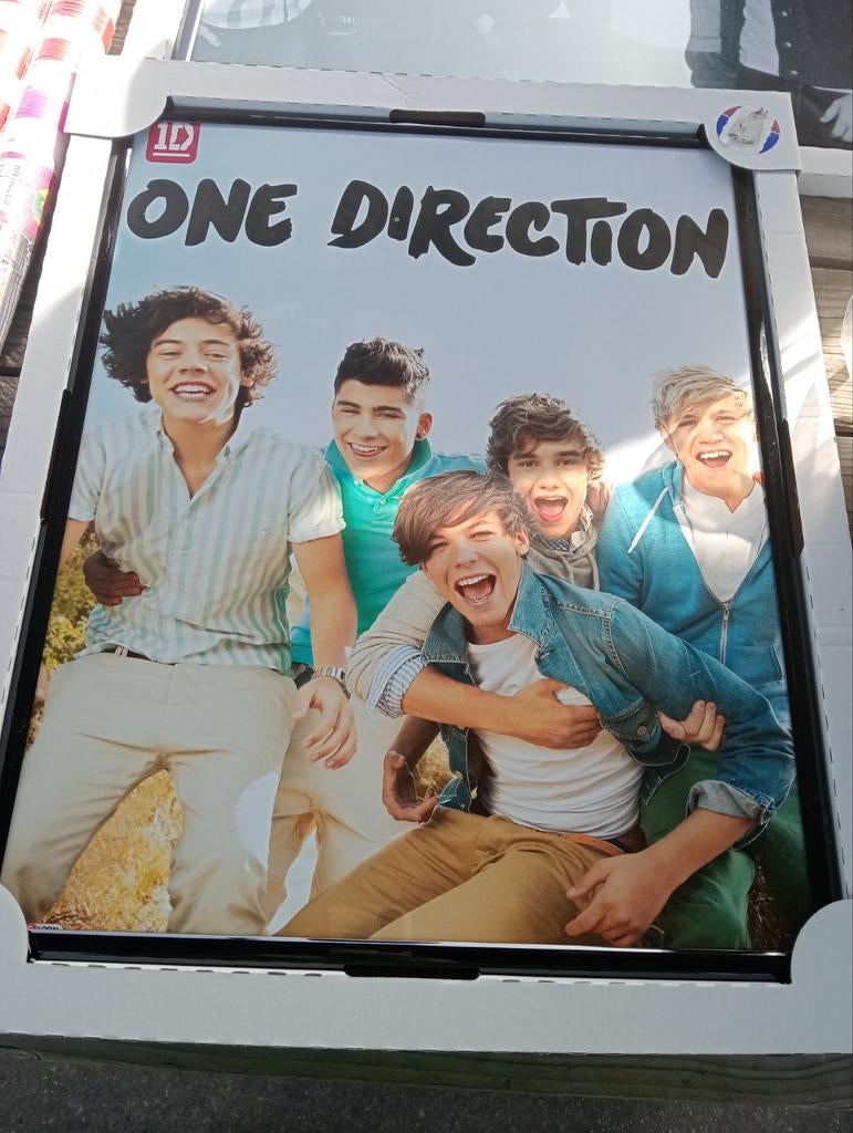 One Direction poster met lijst, Ophalen of Verzenden, A1 t/m A3, Met lijst
