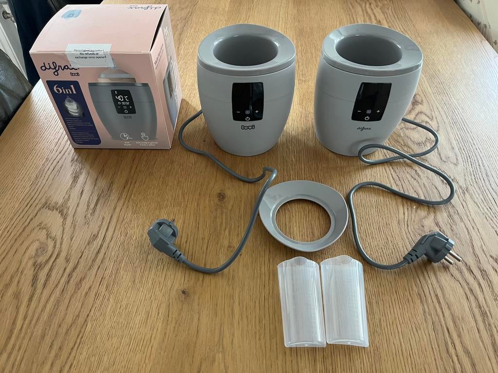 Difrax Lovi 6 in 1 flessenwarmer, Kinderen en Baby's, Babyvoeding en Toebehoren, Ophalen of Verzenden, Zo goed als nieuw, Flessen- of potjesverwarmer