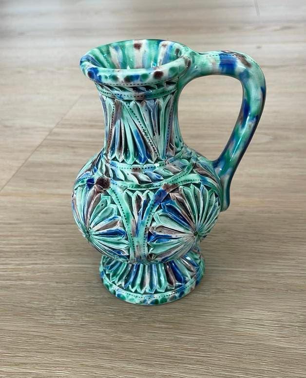 Vintage aardewerk Kannetje / Vaasje Fries Kerfsnee vaas kan, Ophalen of Verzenden