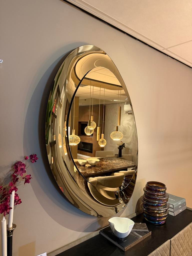 Cattelan Italia Ascot Spiegel Bronze, Huis en Inrichting, Woonaccessoires | Spiegels, Ophalen, Zo goed als nieuw, Rechthoekig