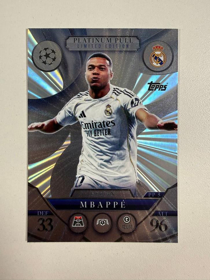 Kylian Mbappe Platinum Pull Match Attax Extra 2026, Verzamelen, Sportartikelen en Voetbal, Nieuw, Poster, Plaatje of Sticker, Buitenlandse clubs