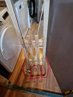 Slee met zitje, Ophalen, Rugleuning, Gebruikt, Hout