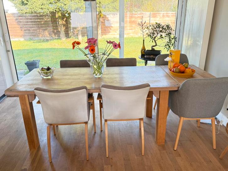 Leolux eetkamerstoel camarilla, Huis en Inrichting, Tafels | Eettafels, Gebruikt, 50 tot 100 cm, Vier personen, Rechthoekig, Kersenhout