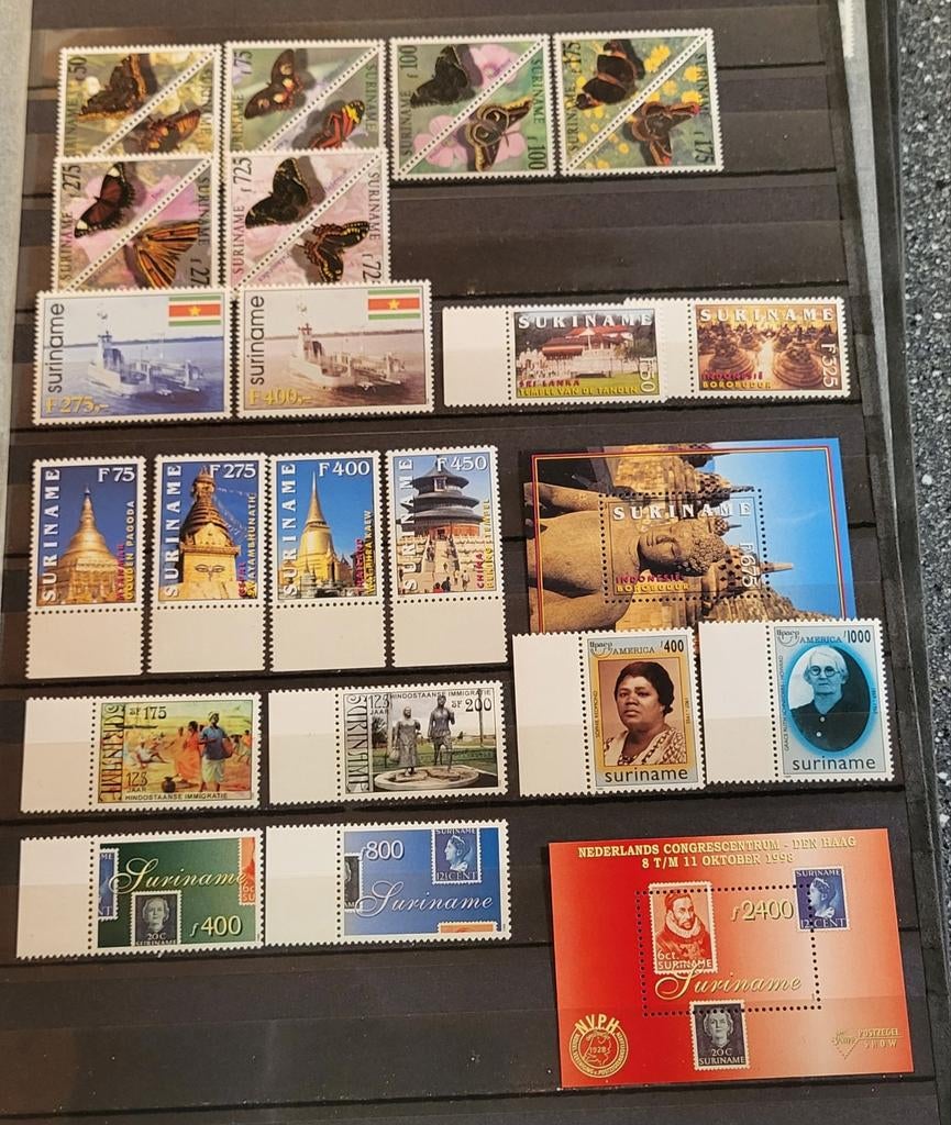 kavel postzegels Suriname postfris 1998 cat waarde  160 euro, Ophalen, Postfris