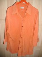 CANDA (C & A): oranje blouse/¾ mouw; schuine siersteken, Blouse of Tuniek, Oranje, Ophalen of Verzenden, Gedragen