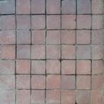 48m2 gebakken tegels 20x20x6cm rood paars, Ophalen, Gebruikt, Keramiek, Terrastegels