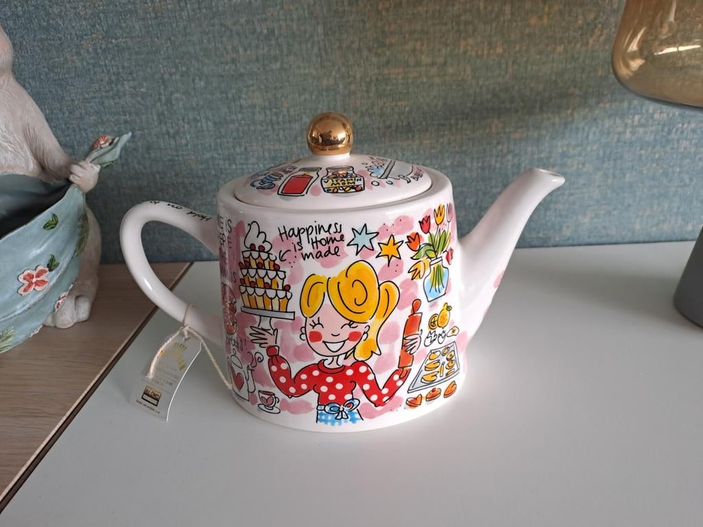 Blond Amsterdam theepot - Happiness is home made, Ophalen of Verzenden, Nieuw