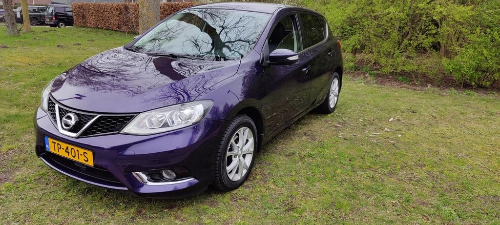 Nissan Pulsar 1.2 DIG-T Benz.115PK TEKNA uitv 118xxx km Xeon, Auto's, Nissan, Voorwielaandrijving, Euro 5, Zwart, 4 cilinders