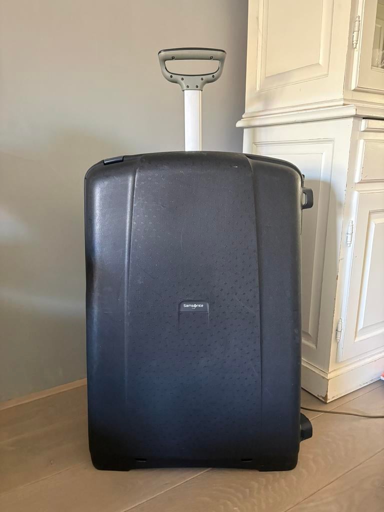 Samsonite koffer zwart, Sieraden, Tassen en Uiterlijk, Koffers, Hard kunststof, 45 tot 55 cm, Zo goed als nieuw, 70 cm of meer