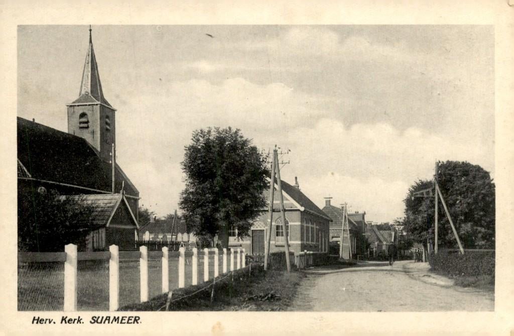 Suameer Dorpsgezicht # 911, Verzamelen, Verzenden, 1920 tot 1940, Ongelopen, Friesland